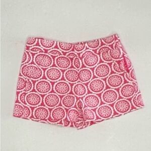 Janie and Jack Pink and White Geometric Shorts